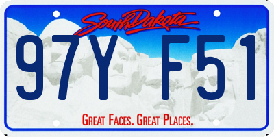 SD license plate 97YF51