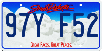 SD license plate 97YF52