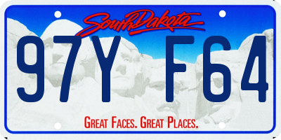 SD license plate 97YF64