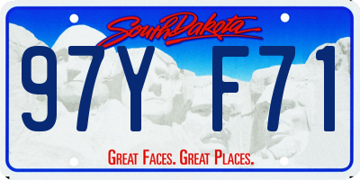 SD license plate 97YF71