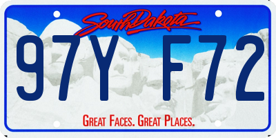 SD license plate 97YF72