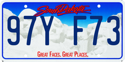 SD license plate 97YF73