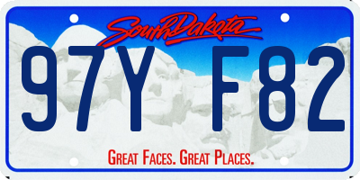 SD license plate 97YF82