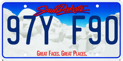 SD license plate 97YF90