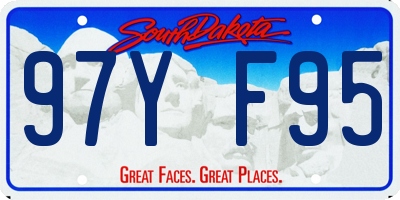SD license plate 97YF95