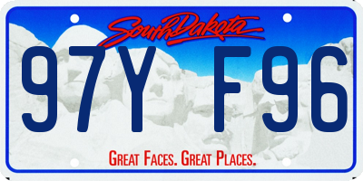 SD license plate 97YF96