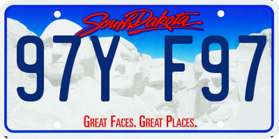 SD license plate 97YF97