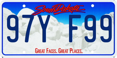SD license plate 97YF99