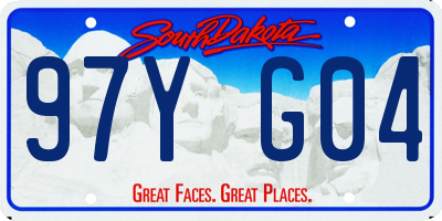 SD license plate 97YG04