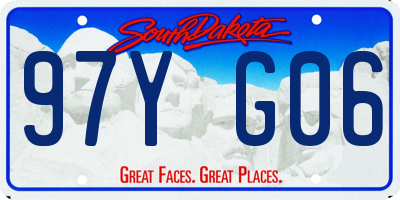 SD license plate 97YG06