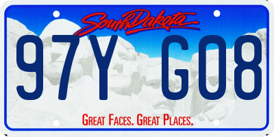 SD license plate 97YG08