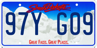 SD license plate 97YG09