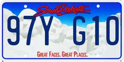 SD license plate 97YG10