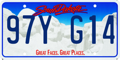 SD license plate 97YG14