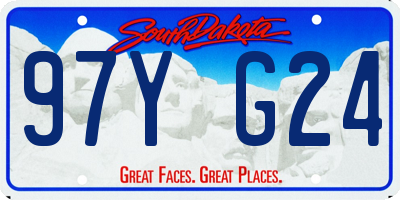 SD license plate 97YG24