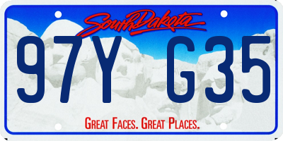 SD license plate 97YG35