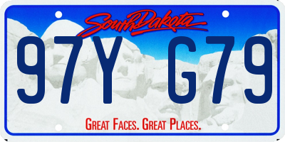 SD license plate 97YG79