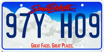 SD license plate 97YH09