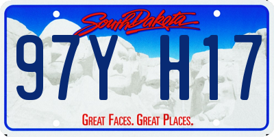 SD license plate 97YH17