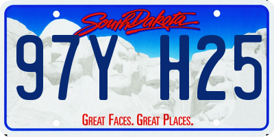 SD license plate 97YH25