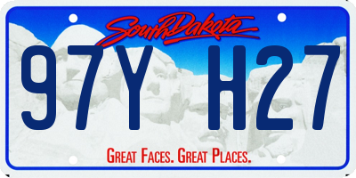 SD license plate 97YH27