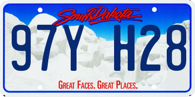 SD license plate 97YH28