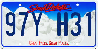 SD license plate 97YH31