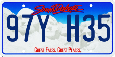 SD license plate 97YH35