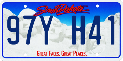 SD license plate 97YH41
