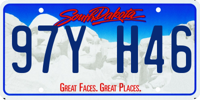 SD license plate 97YH46