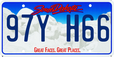 SD license plate 97YH66