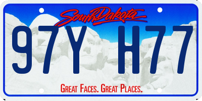 SD license plate 97YH77