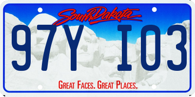 SD license plate 97YI03