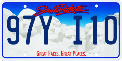 SD license plate 97YI10