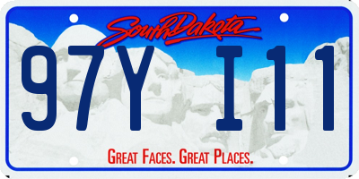 SD license plate 97YI11