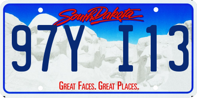 SD license plate 97YI13