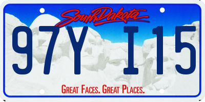 SD license plate 97YI15