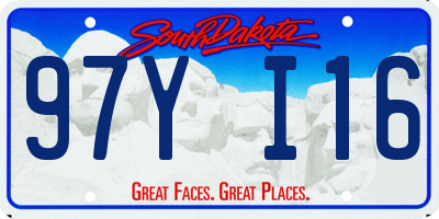 SD license plate 97YI16