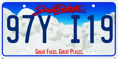 SD license plate 97YI19