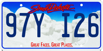 SD license plate 97YI26