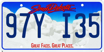 SD license plate 97YI35