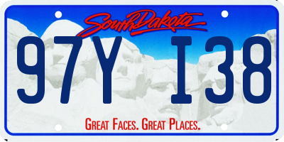 SD license plate 97YI38
