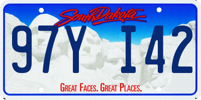 SD license plate 97YI42