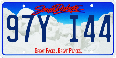 SD license plate 97YI44