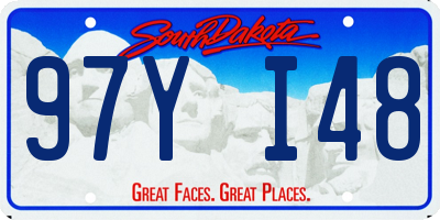 SD license plate 97YI48