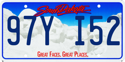 SD license plate 97YI52