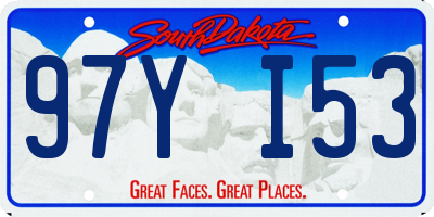 SD license plate 97YI53