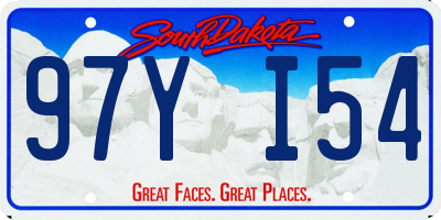 SD license plate 97YI54