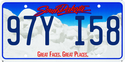 SD license plate 97YI58