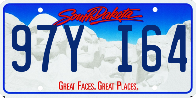 SD license plate 97YI64